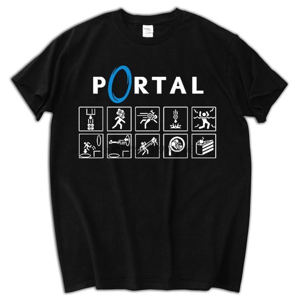 

game portal 2 print men and t-shirt summer camisa masculina anime slim casual tees clothes famous brand men t-shirt