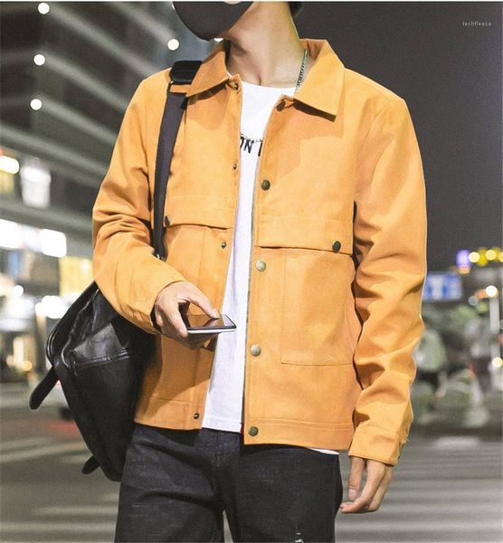 

нагрудные шеи длинным рукавом куртки тонкий сплошной цвет мужской cargo outerwears dropshipping дизайнер мужские пальто кардиган плюс размер, Black;brown