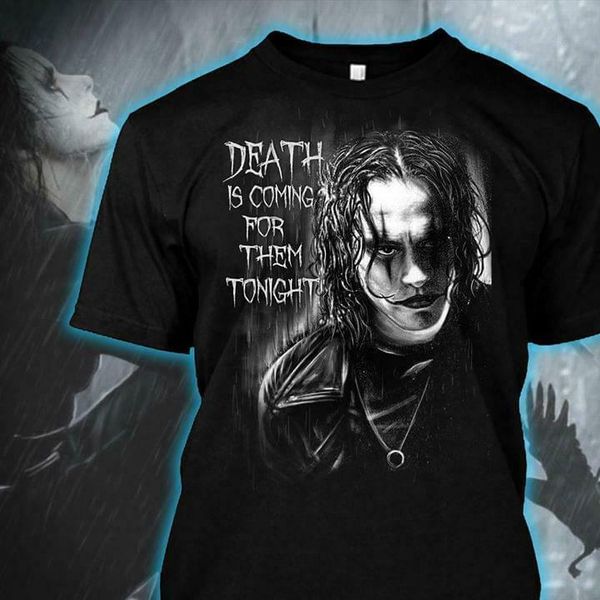 

ворон приходит смерть для них ночью men t shirt black хлопок s 4xl