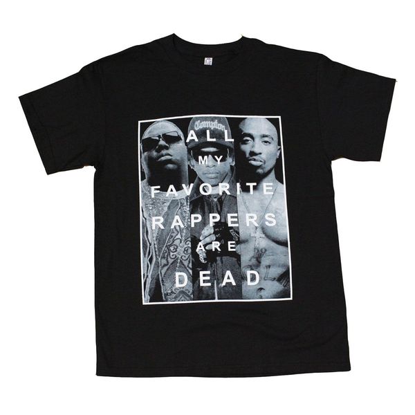 

all my favorite rappers are dead mens t shirt black