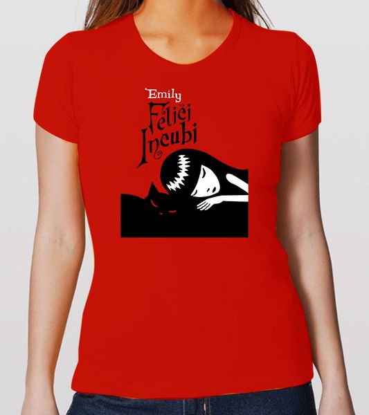 

emily strange felici incubi rob reger copertina libro t shirt sagomata