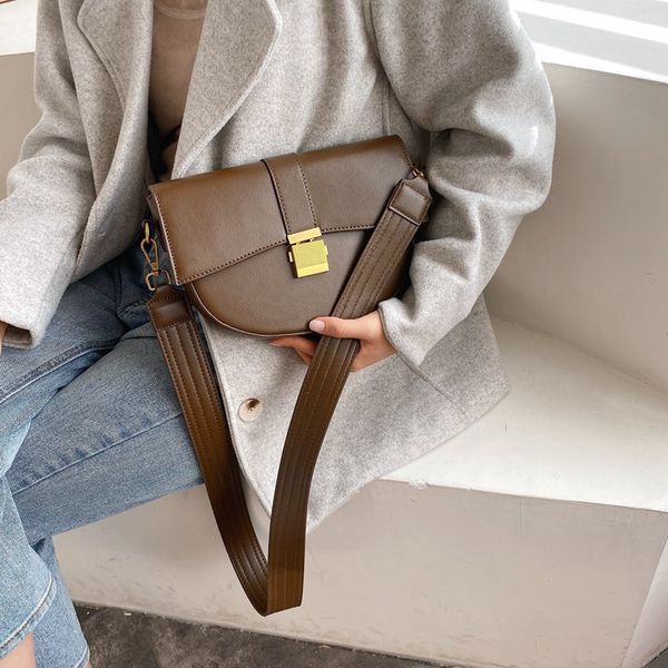 

2020 women crossbody bag fashion semicircle saddle bags shoulder bags for female handbags designer cross body bolsas