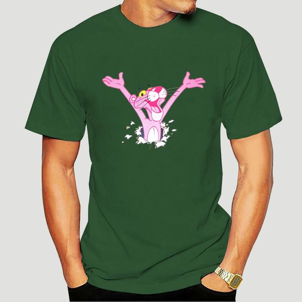 

tear effect pink panther men t shirt short sleeve cotton men women fashion tshirt 1410a