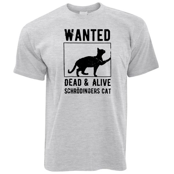 

novelty nerd t shirt wanted: schrdinger's joke geek science paradox