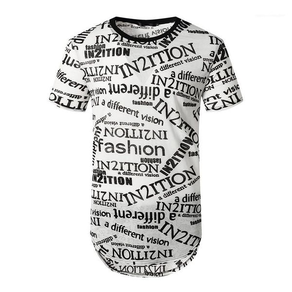 

tshirts designer print panelled tshirts short sleeve crew neck causal tees fashion hip hop style mens, White;black