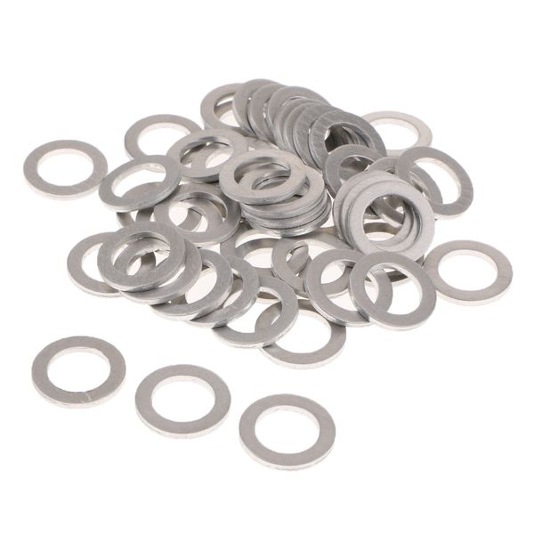 

50pcs metal engine oil drain plug crush washer gasket open size: 14mm