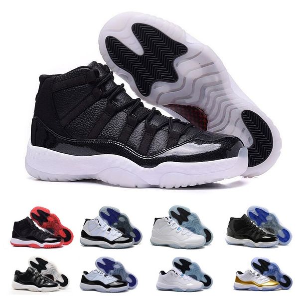 

new 11 men women basketball shoes 11s high low le bred retro cap and gown concord 23 45 barons grey g gold infrared 23 72-10 j11 sneakers