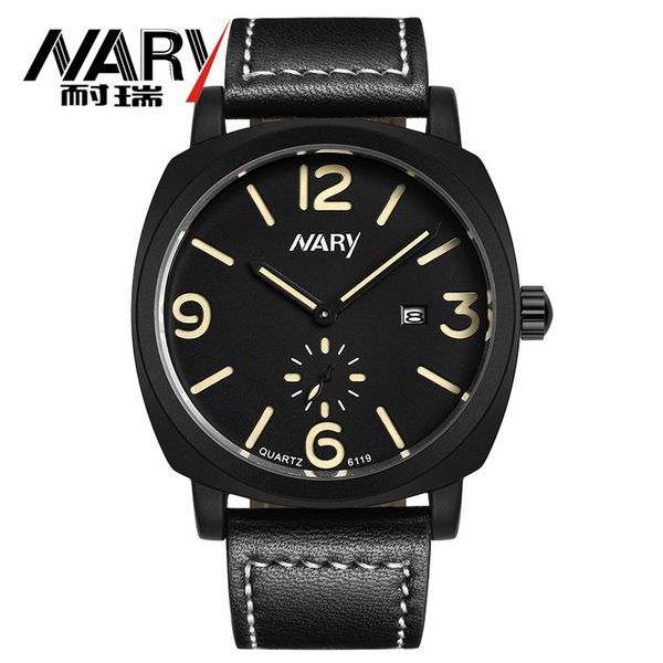 

nary/nary brand sports ch men night light erproof quartz, Slivery;brown