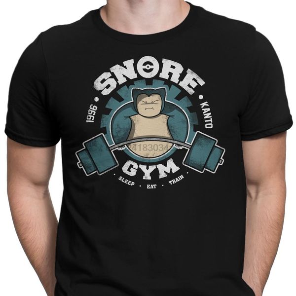 

printed men t shirt cotton tshirt o-neck short-sleeve women t-shirt snore gym