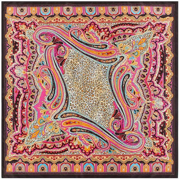 

foulard lady quality painting neckerchief bandana luxury high cashew euro silk paisley shawl female scarf scarves women square vcjob, Black