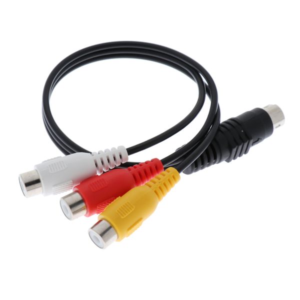 

10 inch s-video to 3 rca tv av converter cables adapter for tv lappc