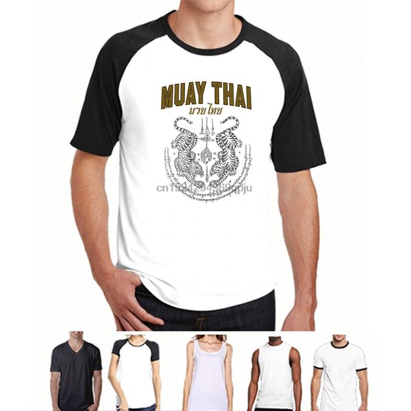 

men t shirt twin tiger sak yant muay thai fashion cotton s funny t-shirt novelty tshirt women(1