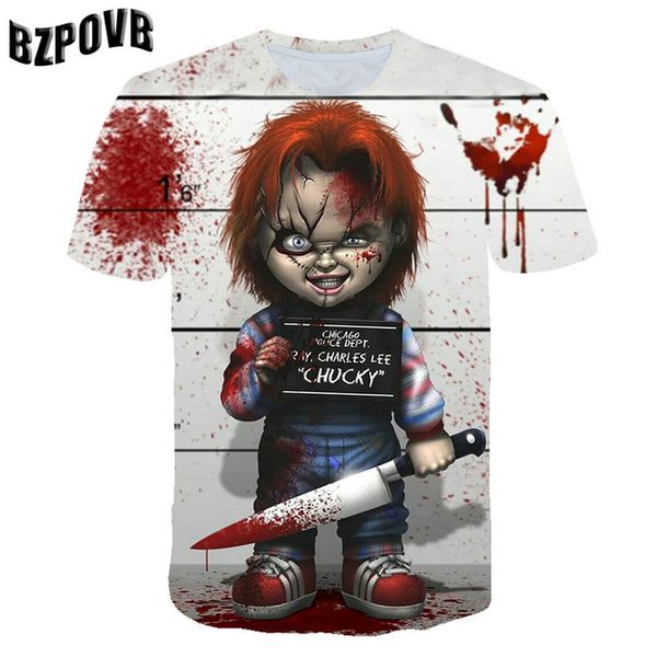 

anime animal cool skull clown summer male 3d print shirts plus size plus size aesthetic men clothing
