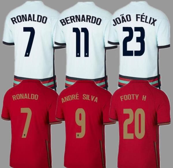

2021 ronaldo soccer jerseys joao felix neves bernardo cancelo ruben neves 20-21 away white national team men football shirt, Black;yellow