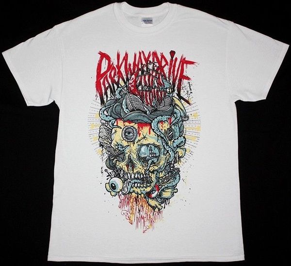 

parkway drive shipwrecked bones metalcore emmure miss may i new white t-shirt 100% cotton tee shirt, wholesale tee