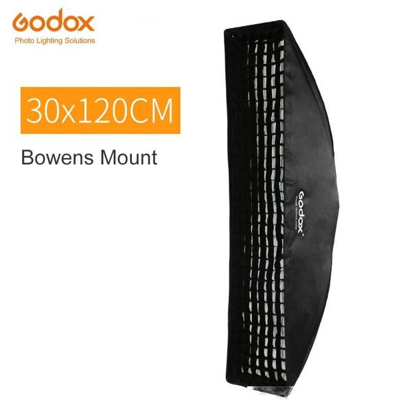 

godox 12 x 47 30 x 120cm strip honeycomb grid rectangular softbox for p strobe studio flash softbox bowens mount