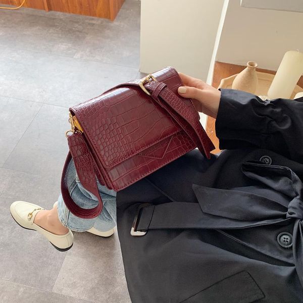 

mini pu leather shoulder messenger bag for women lady stone pattern crossbody bags lady travel handbags bolsos mujer