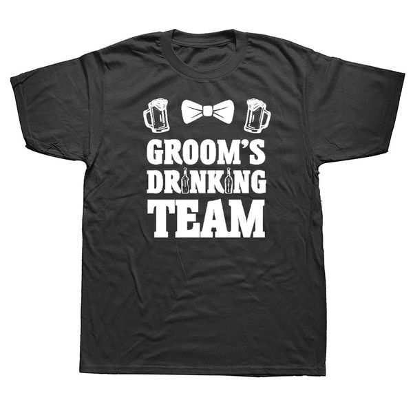 

funny groom's drinking team beer graphic t-shirt mens summer style fashion short sleeves oversized streetwear t shirts