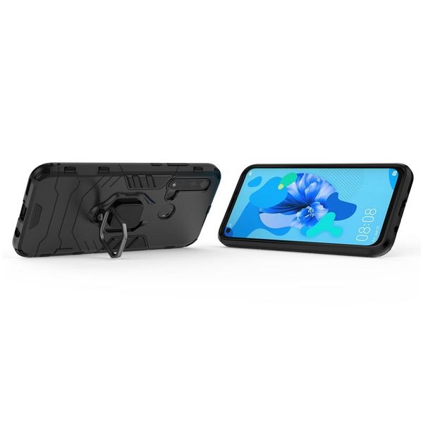 

magnetic finger ring phone case for huawei p20 lite 2019 car stand holder hard pc cover bracket magnet cover