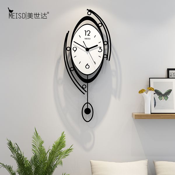 

vintage pendulum silent wall clock modern design home decor swing hanging clock classical living room home decorative art watch