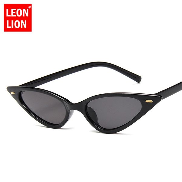 

leonlion 2020 cateye small frame sunglasss women vintage classic sun glasses men outdoor driving goggles uv400, White;black