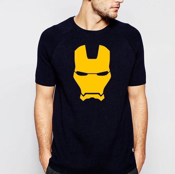 

tony stark iron man armor mask print t shirt loose fit short sleeve streetwear summer super hero tees 2019 new sportwear