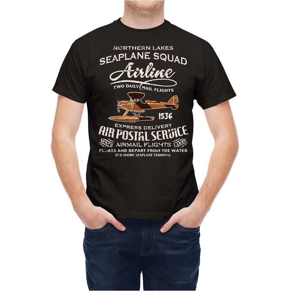 

fashion design tshirt seaplane squad airline retro style t25x66 o-neck hipster tshirts