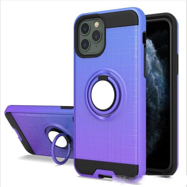 

hybrid defender rugged shockproof case 360Â° cover magnetic ring bracket mobile phone case for iphone 6 8 xs xr max ring clip case