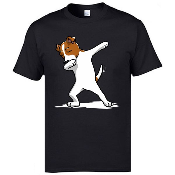 

прилагая джек рассел терьер собака hip hop смешные tee shirt плюс размер camisetas хорошее качество с коротким рукавом топы марка t рубашка