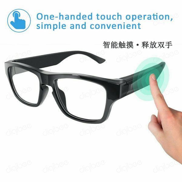 

smart touch wifi camera pgraph full hd 1080p driving record sports dv anti-blue-ray myopia glasses gz3c, White;black