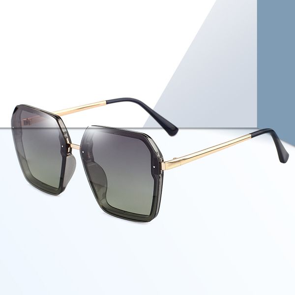 

2020 new sunglasses polarizer polygonal oversize personality retro fashion tac material lenses 3253 uv400 protection eyewear, White;black