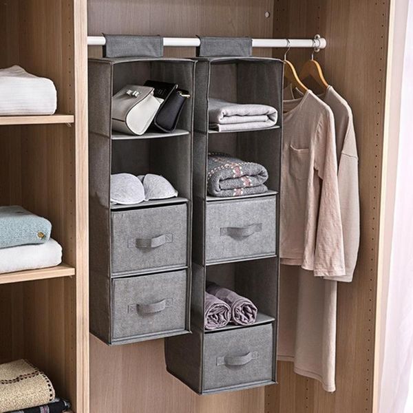 

storage boxes & bins hanging wardrobe linenette sundries portable bag cabinets 3/4/5 layers space saver household supplies