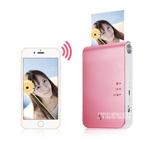 

pd239 portable mini pocket p printer wireless bluetooth support android ios smartphone color printing blue/pink/gold/yellow