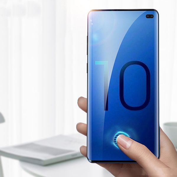 

full cover fingerprint unlock tempered glass protective screen protector film for samsung s10 plus 5g e m10 m20 m30 a30 a50 a70