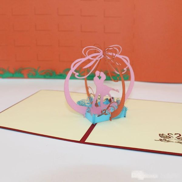 

wedding invitation 3d laser cut paper cutting wish greeting cards pop up kirigami custom valentine s day card