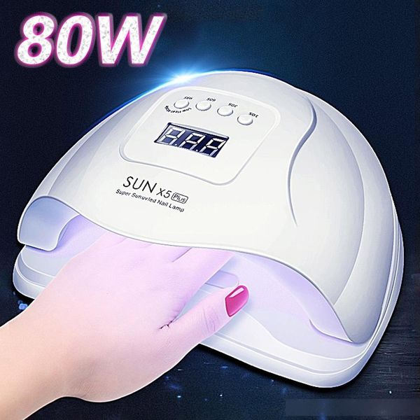 

sunx5 plus nail lamp 80w uv led gel nail dryer curing manicure pedicure uv lamp machine