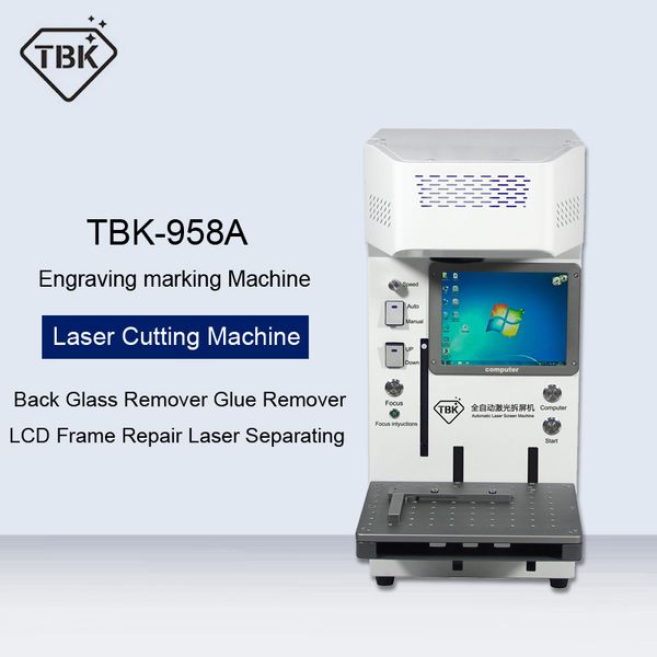 

tbk-958a automatic laser cutting machine for iphonex xs max 8 8+ back glass remover laser separating engraving marking machine