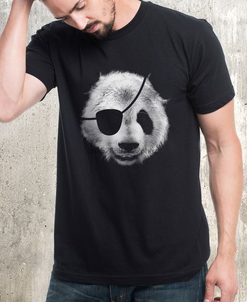 

mens panda bear pirate t-shirt - mens screen printed t-shirt men t shirt