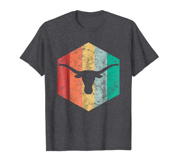 

2019 fashion men t shirt retro texas bull longhorns t shirt