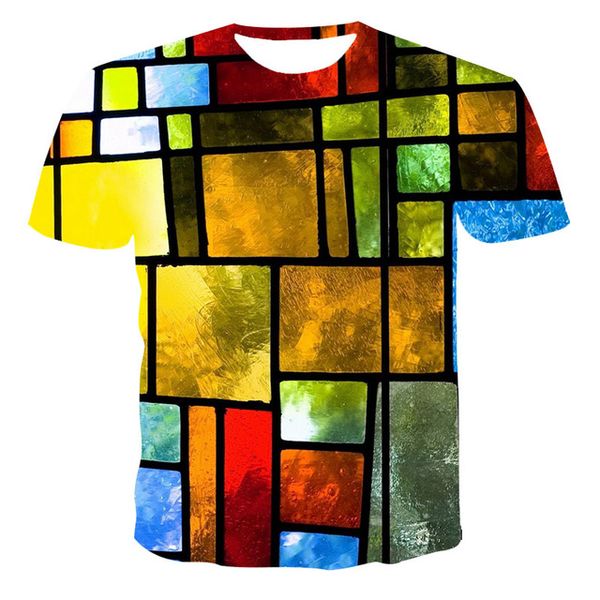 

summer stitching print retro sequins print men 3d print shirts funny graphic humor men clothing