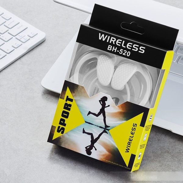 

new bh520 sport running wireless bluetooth headphones stereo earhook earphones sport headset with mic hands call for smartphones