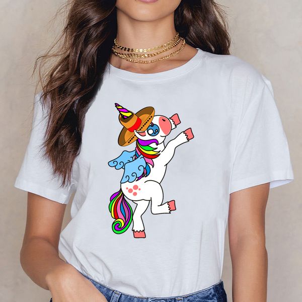 

t shirt women dancing dirty unicorn cinco de mayo funny gi design black short female shirt