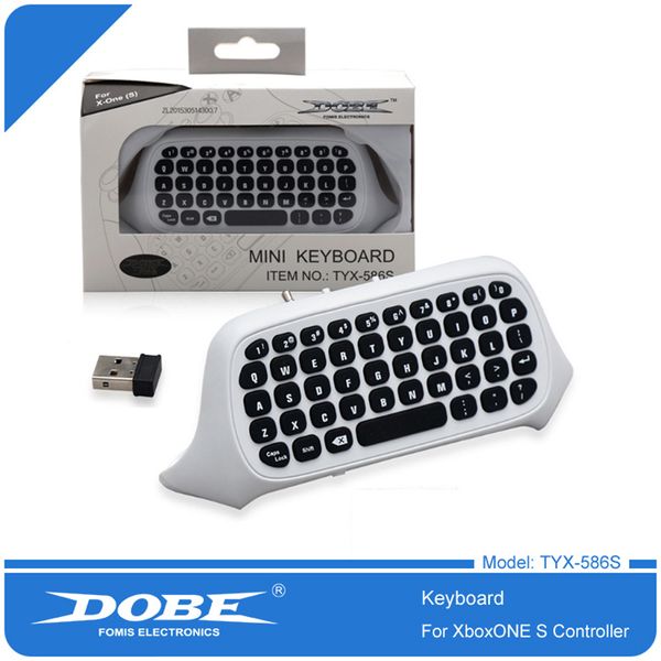 

dishykooker dobe tyx-586s xbox one/slim wireless game controller keyboard with 3. 5mm headphone jack dhl ing