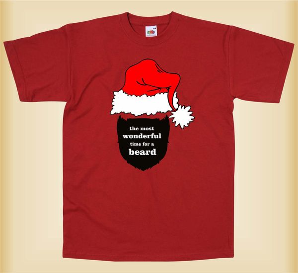

новое 2019 hot summer casual печать рождество wonderful время бородки - men's funny camiseta divertida футболочка