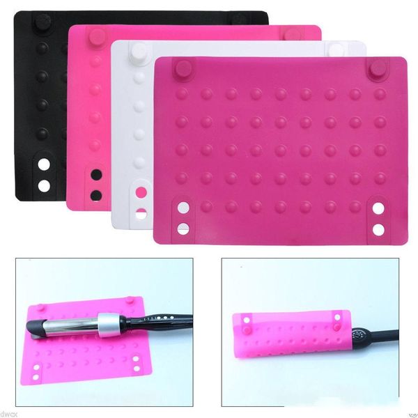 

wholesale- silicone heat resistant mat anti-heat mats for hair straightener curling iron