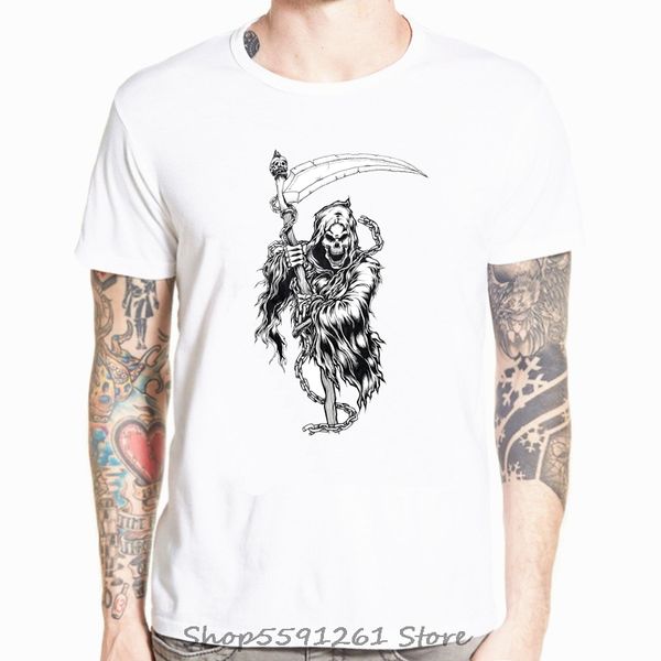 

la mort tshirt череп футболка death day тенниска для мужчин скелет печать streetwear хэллоуин хлопок одежда hipster top тис белый