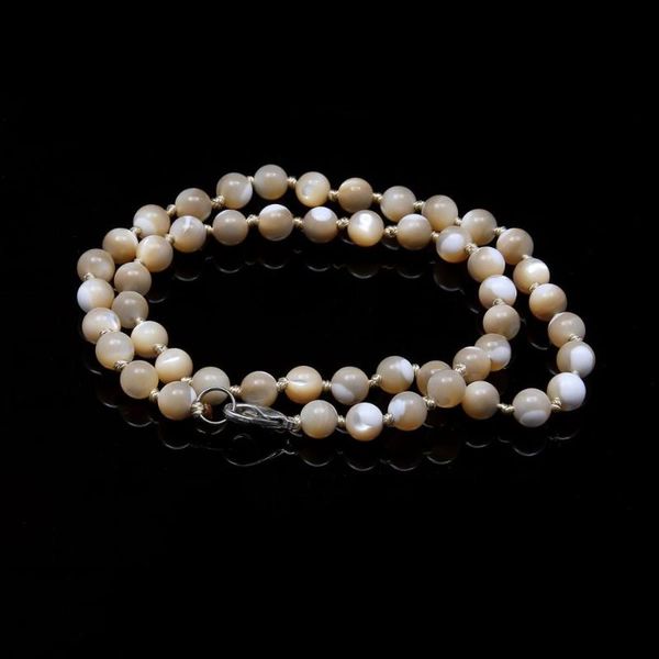

shell round beads necklace for elegant women love romantic gift jewelry, Silver