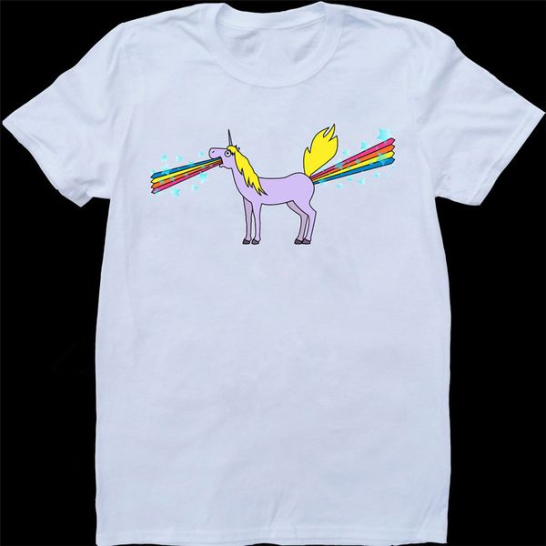 

rainbows funny white, custom made men's t-shirt classic unique tee shirt