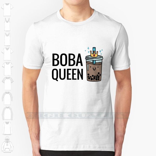 

boba queen custom design print for men women cotton new cool tee t shirt big size 6xl boba milk tea tapioca asian
