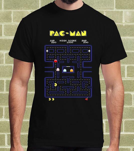 

pac man videogame arcade t-shirt per uomo e bambino men t-shirt